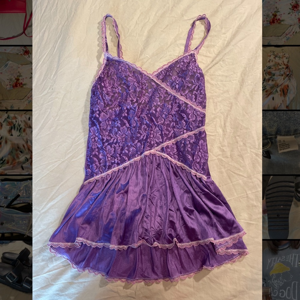 Vintage Purple Lingerie Top